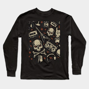 Skull Rock N Roll Long Sleeve T-Shirt